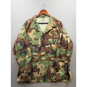 US Military BDU Field Jacket Mens Woodland Camo Air Mobility Command XL Regular